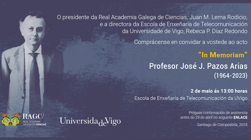Sesión In memoriam del profesor José Juan Pazos Arias